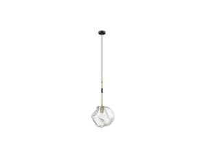 Lampa wisząca ROCK kolor czarny mat/złoty metal/szkło, E27 IP44 P0488-01M-SEAC Zuma Line