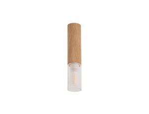 Spot tuba – lampa sufitowa MADERA kolor drewniany drewno/tkanina, G9 IP20 3210103 Zuma Line
