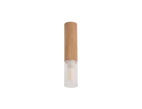 Spot tuba – lampa sufitowa MADERA kolor drewniany drewno/tkanina, G9 IP20 3210103 Zuma Line