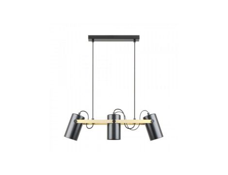 Lampa wisząca RESI kolor czarny mat/złoty metal, 3xE27 IP20 A8162-3A Zuma Line