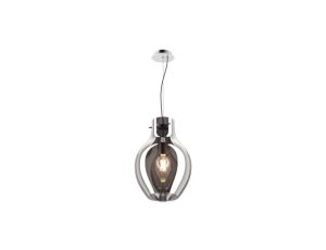 Lampa wisząca BRESSO kolor srebrny/przydymiony chrom metal/szkło, E27 IP20 P19066A-D28 Zuma Line