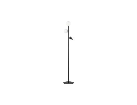 Lampa podłogowa z 2 białymi kloszami i czarnym reflektorkiem VOX 16063 TK Lighting