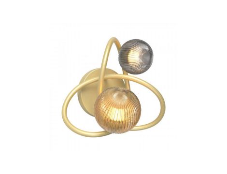 Kinkiet lampa ścienna ARLON kolor złoty mat/dymne szare szkło, bursztynowe szkło metal/szkło, 2xG9 IP20 MB4922-2-EGBDN Zuma Line