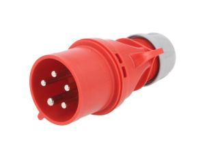 Złącze zasilające 3-fazowe AC, wtyk męski, 32A/400VAC, IP44 025-6V