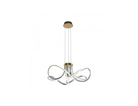 Lampa wisząca ABRO kolor czarny/francuskie złoto, szary metal/aluminium, tworzywo sztuczne, LED 5300 Lm 3000K IP20 MD5520-4-3BGB