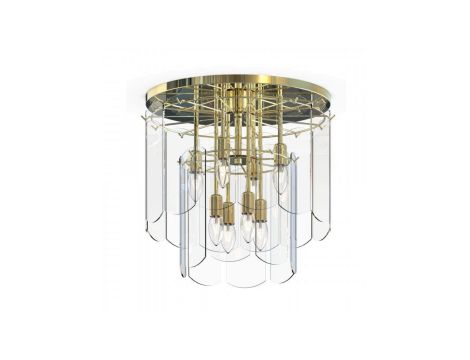 Lampa sufitowa NIRA kolor złoty ze szklanymi elementami, do salonu 8*E14 - MX3523-8M-EGN Zuma Line