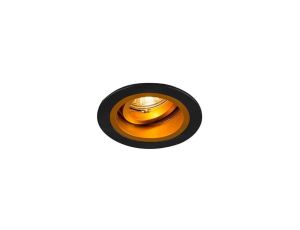 Oczko lampa sufitowa wpuszczana CHUCK kolor czarny/złoty metal, GU10 IP20 92702-N Zuma Line