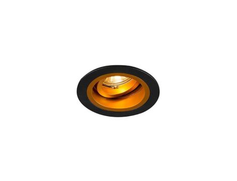 Oczko lampa sufitowa wpuszczana CHUCK kolor czarny/złoty metal, GU10 IP20 92702-N Zuma Line