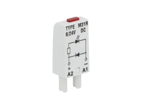M31R Moduł zabezpieczający podstawka Sygnalizacja: LED 6VDC,24VDC