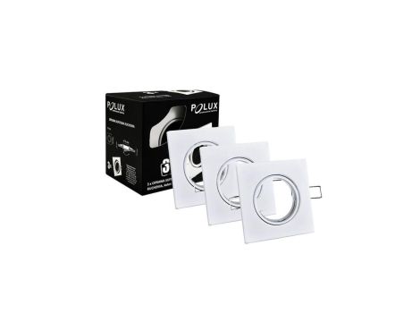 3x Oprawa ruchoma OPIN Goldlux kwadrat metal biała MR16 GU10
