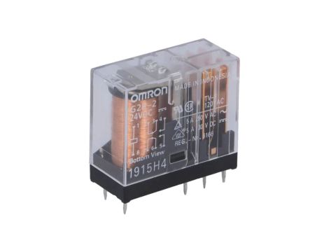 G2R-2-24DC Przekaźnik: elektromagnetyczny DPDT Ucewki: 24VDC 5A/250VAC