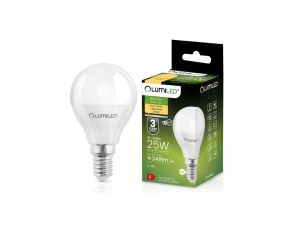 Żarówka LED E14 P40 2,5W = 25W 249lm 3000K Ciepła 180 LUMILED
