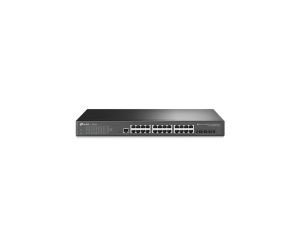 Switch 19 RACK 24x port RJ45 (PoE+ Gigabit Ethernet 1000Mb/s) + 4x port SFP+ (10Gb/s) przełącznik zarządzalny L2+ TP-Link TL
