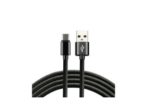 Kabel zasilający everActive CBB-1CB (USB - USB typu C 1m kolor czarny)