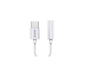 SAVIO ADAPTER USB-C - MINI JACK 3,5 MM (F) AK-51