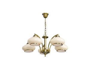 Żyrandol klasyczna lampa sufitowa wisząca Activejet RITA Patyna 5xE27 do salonu