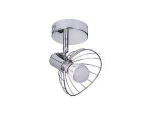 Kinkiet pojedynczy sufitowy ścienny chrom Activejet GIZEL reflektor E14 do salonu