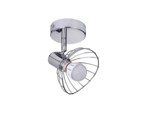 Kinkiet pojedynczy sufitowy ścienny chrom Activejet GIZEL reflektor E14 do salonu