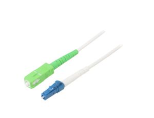 SCA-LCU/OS2-150WH Patch cord światłowodowy OS2 LC/UPC,SC/APC 15m LSZH biały