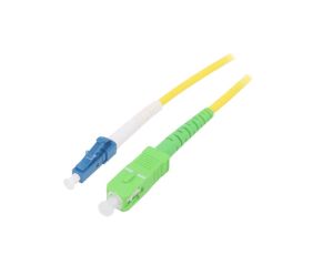 Patch cord światłowodowy OS2 LC/UPC,SC/APC 5m LSZH żółty 59651