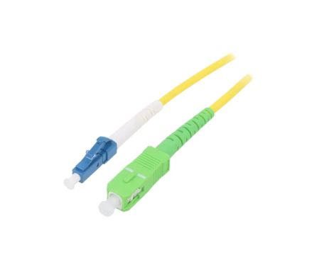 SCA-LCU/OS2-050YL Patch cord światłowodowy OS2 LC/UPC,SC/APC 5m LSZH żółty