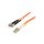 CFO-LCST-OM2-1M Patch cord światłowodowy OM2 LC/UPC,ST/UPC 1m pomarańczowy