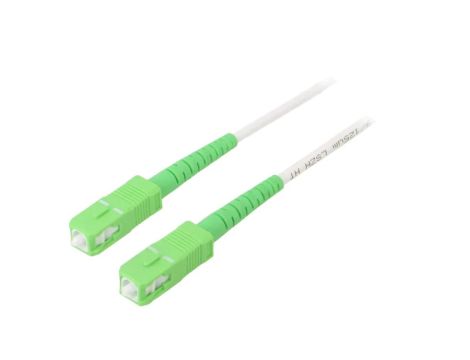 SCA-SCA/OS2-030WH Patch cord światłowodowy OS2 SC/APC,z obu stron 3m LSZH
