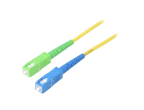 SCA-SCU/OS2-250YL Patch cord światłowodowy OS2 SC/APC,SC/UPC 25m LSZH żółty