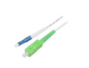 Patch cord światłowodowy OS2 LC/UPC,SC/APC 2m LSZH biały 59609