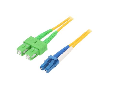 DK-292SCA3LC-03 Patch cord światłowodowy OS2 LC/UPC,SC/APC 3m LSZH żółty