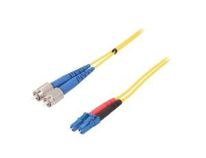 Patch cord światłowodowy FC/UPC,LC/UPC 5m Światłowód: 9/125um G-LC-FC-S-005.0-DX-D-18-Y