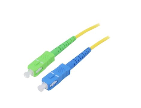 SCA-SCU/OS2-050YL Patch cord światłowodowy OS2 SC/APC,SC/UPC 5m LSZH żółty