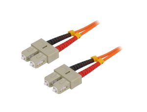 LOG-FP2SC05 Patch cord światłowodowy OM2 SC/UPC,z obu stron 5m LSZH