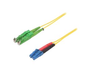 Patch cord światłowodowy E2/APC,LC/UPC 1m Światłowód: 9/125um G-LC-E2A-S-001.0-DX-D-18Y