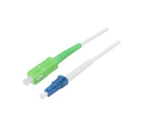 Patch cord światłowodowy OS2 LC/UPC,SC/APC 5m LSZH biały 59611