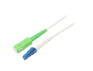 SCA-LCU/OS2-250WH Patch cord światłowodowy OS2 LC/UPC,SC/APC 25m LSZH biały