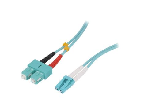 FP3LS00 Patch cord światłowodowy OM3 LC/UPC,SC/UPC 0,5m LSZH