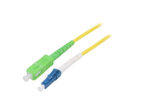 SCA-LCU/OS2-020YL Patch cord światłowodowy OS2 LC/UPC,SC/APC 2m LSZH żółty