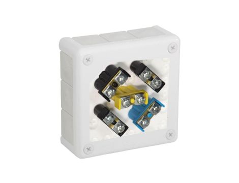 Puszka natynkowa z zaciskami 12 wlotów VIPLAST VP-51 BIAŁA IP55 118x118x46mm 051-51