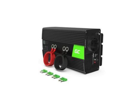 PRZETWORNICA NAPIĘCIA INWERTER Green Cell 24V - 230V 1000W/2000W CZYSTA SINUSOIDA INV18