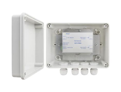 EXTENDER POE W OBUDOWIE HERMETYCZNEJ DO 2 KAMER IP Pulsar EXT-POE4H 48V