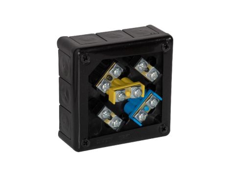 Puszka natynkowa z zaciskami 12 wlotów VIPLAST VP-51 CZARNA IP55 118x118x46mm 051-55
