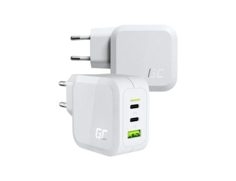 ŁADOWARKA SIECIOWA Green Cell POWERGAN 65W 2xUSB-C 1xUSB-A CHARGC08W