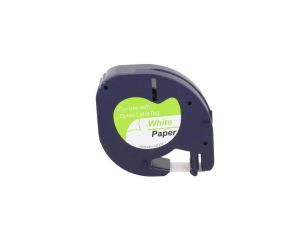 Taśma LT 59421 do drukarki DYMO 12mm 4m biała taśma czarny nadruk