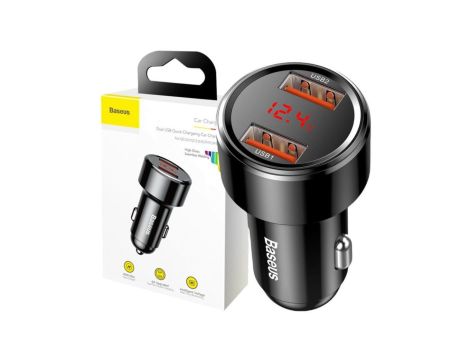 ŁADOWARKA SAMOCHODOWA Baseus Magic CCMLC20A-01 45W 6A 2x USB-A QC 3.0