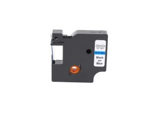 Taśma D1 45016 do drukarki DYMO 12mm 7m niebieska taśma czarny nadruk