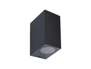 Kinkiet Ogrodowy Elewacyjny Lampa Zewnętrzna 2xGU10 Czarna Kwadrat