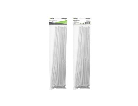 Opaski zaciskowe 4,8mm /400mm białe 100 szt. VOZ-48400W Vayox