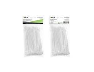 Opaski zaciskowe 2,5mm / 100mm białe 100 szt. VOZ-25100W Vayox