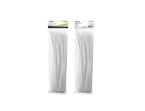 Opaski zaciskowe 3,5mm / 300mm białe 100 szt. VOZ-35300W Vayox